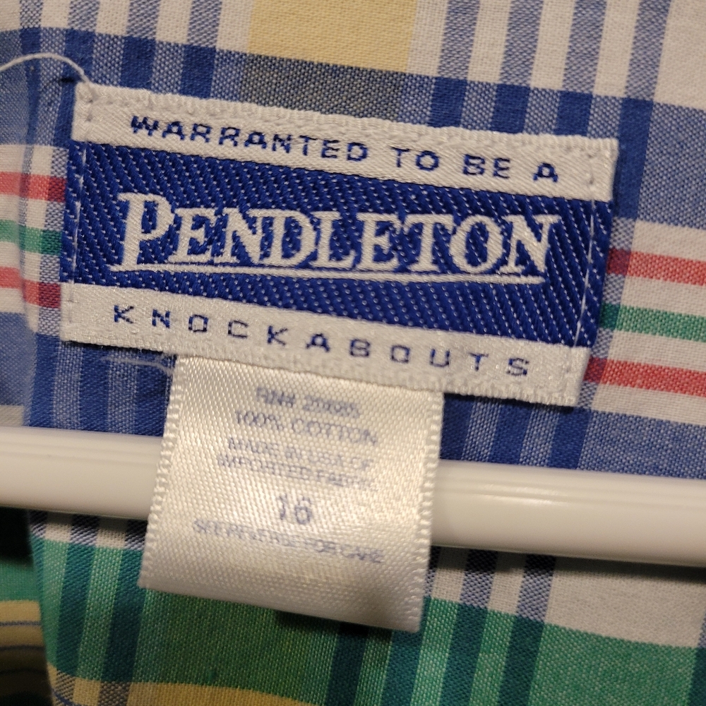Vintage Plaid Pendleton Knockabouts 2 Piece Shirt and Short Set Size 16 - Picture 10 of 14